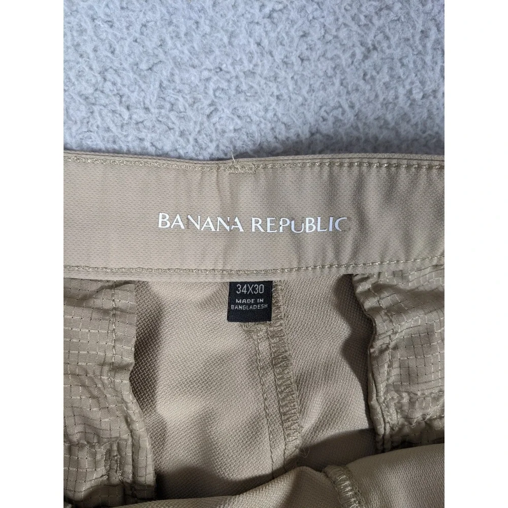 Banana Republic Performance Chino Pants Mens 34x30 Beige Office Wear Preppy